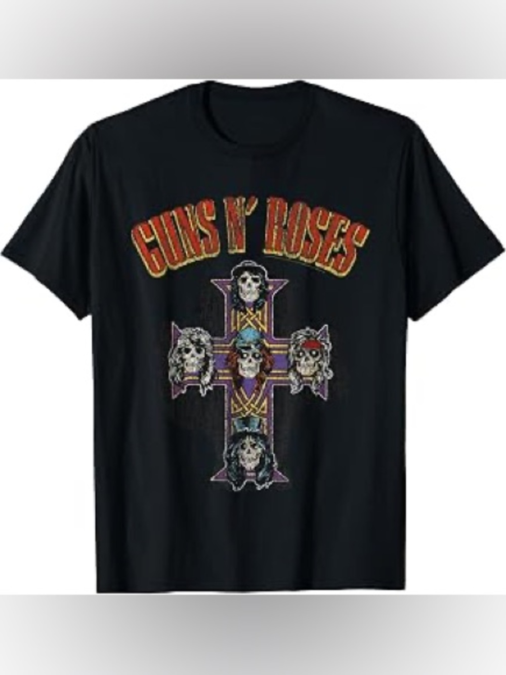 Official Guns N' Roses Was Here North America Tour 2023 black tShirt Cross XXl